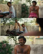 romancham memes, memes, plain memes, romancham movie meme, romancham movie plain meme, romancham movie malayalam memes - Karikkuttan pointing Mukesh