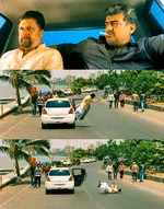 mankatha memes, memes, plain memes, mankatha movie meme, mankatha movie plain meme, mankatha movie tamil memes - Vinayak pushing Arumuga chettiyar from car