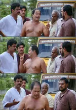 my big father memes, memes, plain memes, my big father movie meme, my big father movie plain meme, my big father movie malayalam memes - Kaikku balam undennu karuthi aareyum ingane idikkaruthedaa kallappannikale