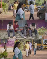 mura memes, memes, plain memes, mura movie meme, mura movie plain meme, mura movie malayalam memes - Ramadevi looking at Anandu
