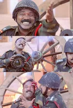 war and love memes, memes, plain memes, war and love movie meme, war and love movie plain meme, war and love movie malayalam memes - Aa helmet edutth thalayil vekkedo