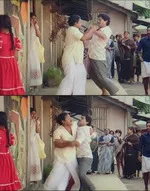 mukunthetta sumitra vilikkunnu memes, memes, plain memes, mukunthetta sumitra vilikkunnu movie meme, mukunthetta sumitra vilikkunnu movie plain meme, mukunthetta sumitra vilikkunnu movie malayalam memes - Ramankutty Nair and Gopi fighting