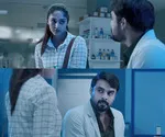 forensic memes, memes, plain memes, forensic movie meme, forensic movie plain meme, forensic movie malayalam memes - Shikha and Sam looking at each other