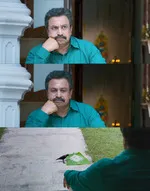 margamkali memes, memes, plain memes, margamkali movie meme, margamkali movie plain meme, margamkali movie malayalam memes - Raman Nair waiting for crow