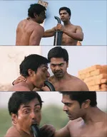 osthe memes, memes, plain memes, osthe movie meme, osthe movie plain meme, osthe movie tamil memes - Osthe shoving silencer inside Daniel's mouth