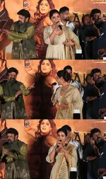 akhanda 2 thaandavam grand pre release event memes, memes, plain memes, akhanda 2 thaandavam grand pre release event movie meme, akhanda 2 thaandavam grand pre release event movie plain meme, akhanda 2 thaandavam grand pre release event movie telugu memes - Balayya and Samyktha's expression