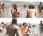 pathonpatham noottandu memes, memes, plain memes, pathonpatham noottandu movie meme, pathonpatham noottandu movie plain meme, pathonpatham noottandu movie malayalam memes - Chirukandan and Nangeli showing fish they caught