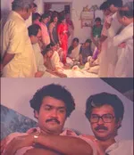 anubandham memes, memes, plain memes, anubandham movie meme, anubandham movie plain meme, anubandham movie malayalam memes - Muraleedharan and Bhaskaran at funeral